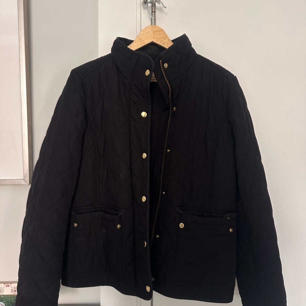 JCREW Women’s Quilted Black Jacket